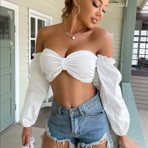 Long Sleeve Fashion Crop Top